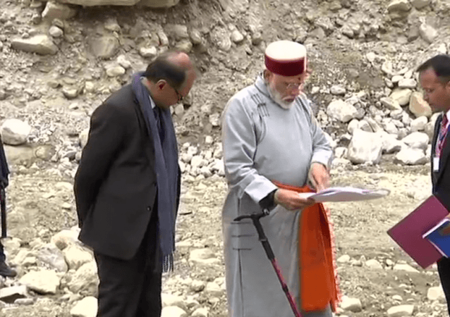Prime Minister Narendra Modi reviewed the reconstruction work in Kedarnath. Modi in Kedarnath