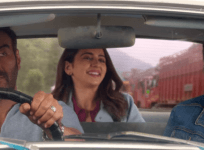 Ajay Devgn, Tabu and Rakul Preet Singh in De De Pyaar De