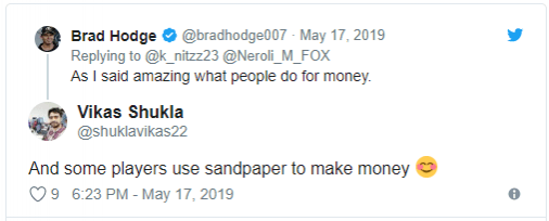 Brad Hodge tweet