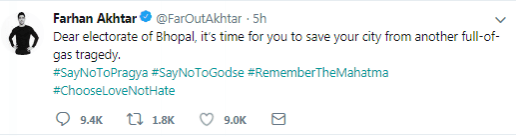 Farhan Akhtar tweet