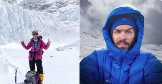 Nahida Manzoor and Reeza Ali are the young Kashmiris who are on their way to conquer Mount Everest Reeza