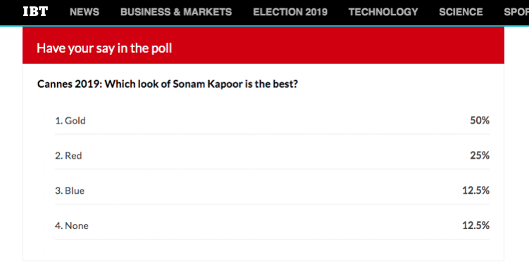 Cannes 2019 poll result: Which look of Sonam Kapoor is the best? Cannes 2019 poll result Which look of Sonam Kapoor is the best