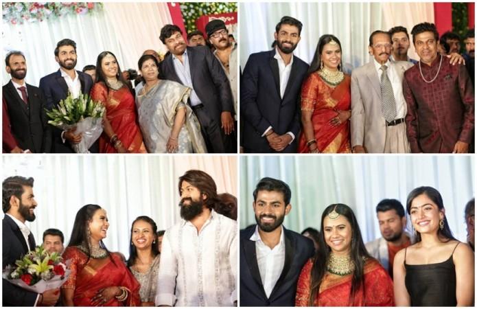Celebrities Galore at Yuva aka Guru Rajkumar's wedding reception. Yuva aka Guru Wedding Reception