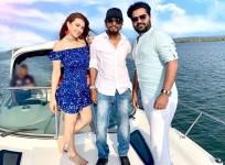 Hansika Motwani with UR Jameel and Simbu