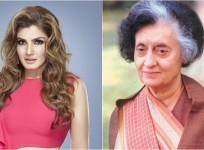 Raveena Tandon and Indira Gandhi