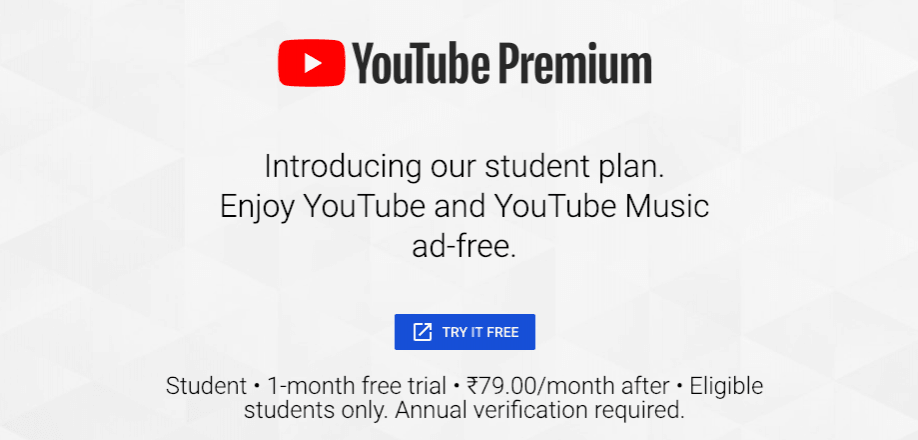 YouTube students plans YouTube students plans