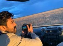 Ram Charan shooting a cheetah from close by in Serengeti National Park, Africa