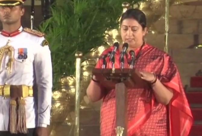 Smriti Irani Smriti Irani takes oath as Union Minister