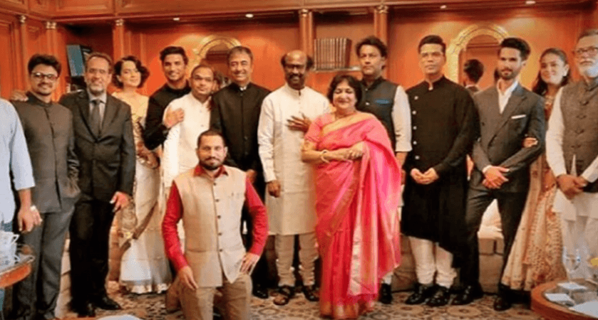 Kangana Ranaut and Karan Johar in one frame at Narendra Modi's oath-taking ceremony along with other film personalities. Kangana Ranaut and Karan Johar in one frame at the Narendra Modi oath taking ceremony