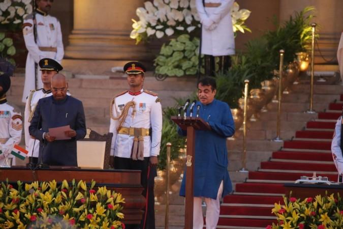 New Delhi: Nagpur BJP MP Nitin Gadkari takes oath as Union Minister at a swearing-in ceremony at Rashtrapati Bhavan in New Delhi on May 30, 2019. Nitin Gadkari
