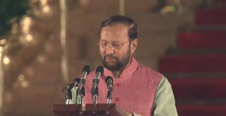 Prakash Javdekar takes oath as Union Minister at a swearing-in ceremony at Rashtrapati Bhavan in New Delhi on May 30, 2019. Prakash Javdekar