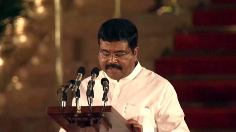 Dharmendra Pradhan takes oath as Union Minister at a swearing-in ceremony at Rashtrapati Bhavan in New Delhi on May 30, 2019. Dharmendra Pradhan