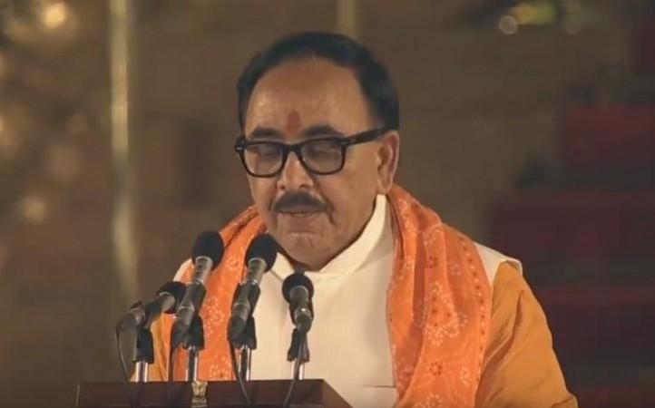 Mahendra Nath Pandey takes oath as Union Minister at a swearing-in ceremony at Rashtrapati Bhavan in New Delhi on May 30, 2019. Mahendra Nath Pandey