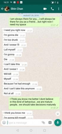 Sidharth Sagar shared the screenshot of his WhatsApp chat exclusively with IBTimes India Sidharth Sagar shared the screenshot of his WhatsApp chat exclusively with IBTimes India
