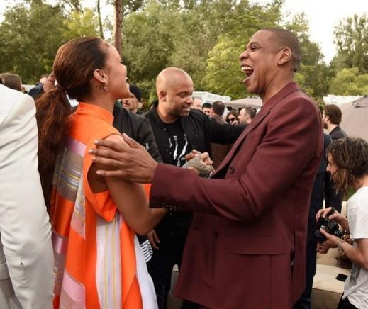 Rihanna and Jay-Z at Roc Nation's pre-Grammy's brunch in 2017 Entertainmnet company