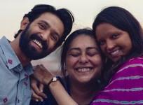 Vikrant Massey with Meghna Gulzar and Deepika Padukone