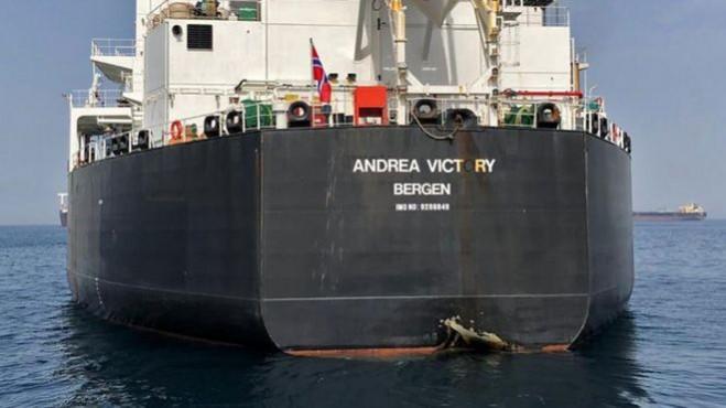 Norwegian vessel Andrea Victory was one of the four oil tankers attacked on May 12. Norwegian vessel Andrea Victory