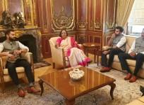 Indian cricket team visit to High Commissioner's office