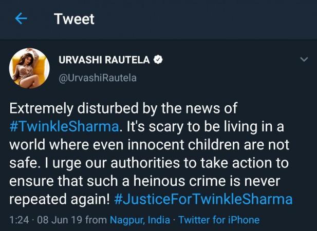 Urvashi Rautela tweet
