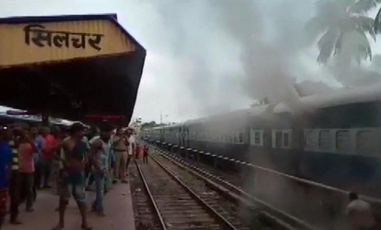 Silchar-Trivandrum Express fire Silchar-Trivandrum Express fire