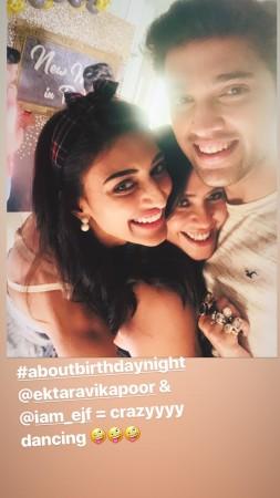 Erica Fernandes, Parth Samthaan at Ekta Kapoor birthday bash Erica Fernandes, Parth Samthaan, Ekta Kapoor