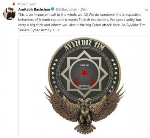 Amitabh Bachchan Twitter hacked by Turkish hackers. Amitabh Bachchan Twitter hacked by Turkish hackers
