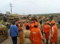 NDRF team evacuating people from Gujarat in the wake of Cyclone Vayu