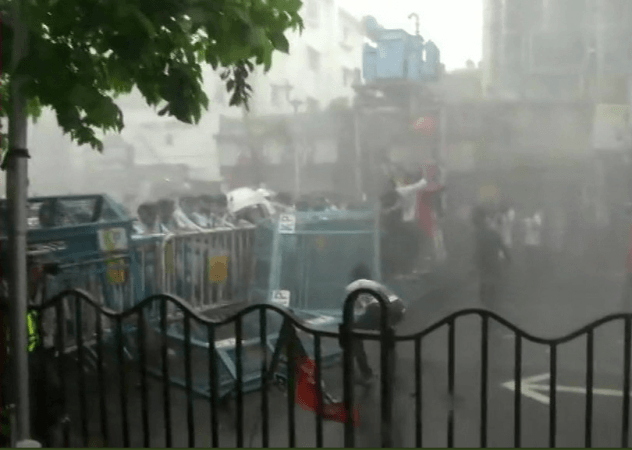 bjp kolkata police clash
