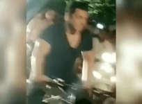 Salman Khan and Iulia Vantur on a bicycle ride