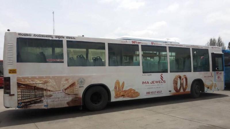 BMTC bus displaying IMA ad IMA scam
