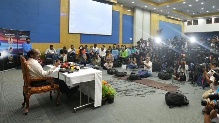 ISRO chief K Sivan addressed a press meet on Chandrayaan 2. ISRO chief K Sivan