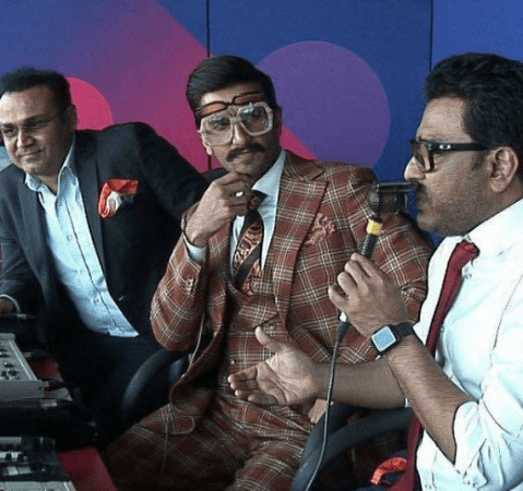 Ranveer Singh at Ind vs Pak match at CWC 2019. Ranveer Singh at Ind vs Pak match at CWC 2019