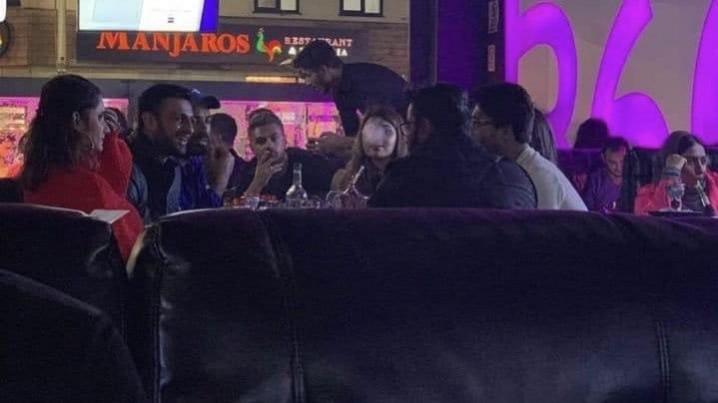 This clip is of the video that showed Malik and his wife at a restaurant Shoaib Malik