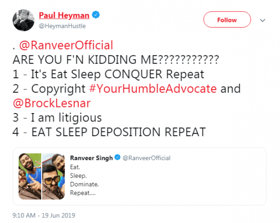 Paul Heyman Paul Heyman tweet