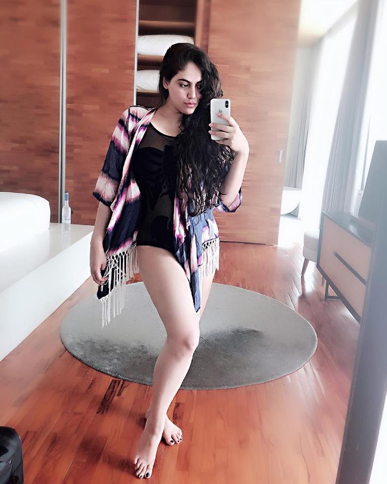Sherin Shringar takes a selfie in Swimsuit