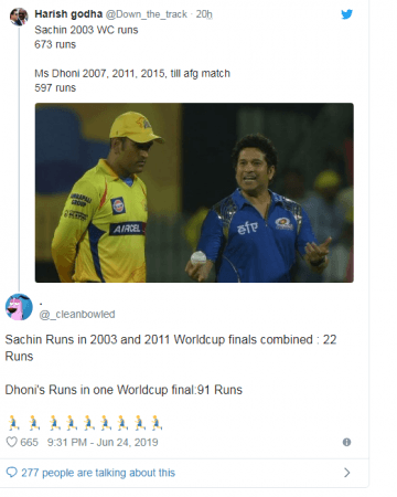 MS Dhoni Sachin Tendulkar