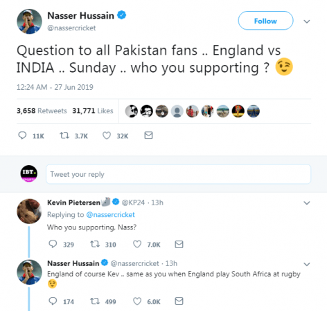 Nasser Hussain tweet