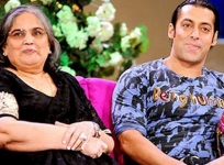 Salman Khan and his mother on Farah Khan's show