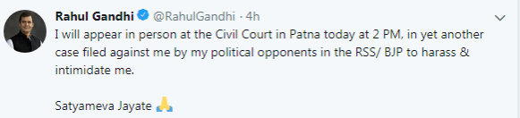 Rahul Gandhi tweet