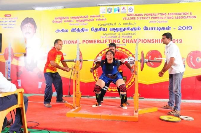 Deepthika Puthran in action during National Powerlifting Championship Deepthika Puthran