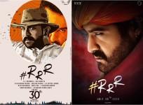 Fan made posters of actors Junior NTR and Ram Charan from RRR