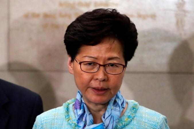 Hong Kong leader Carrie Lam addressed the media on Tuesday, July 9. Carrie Lam