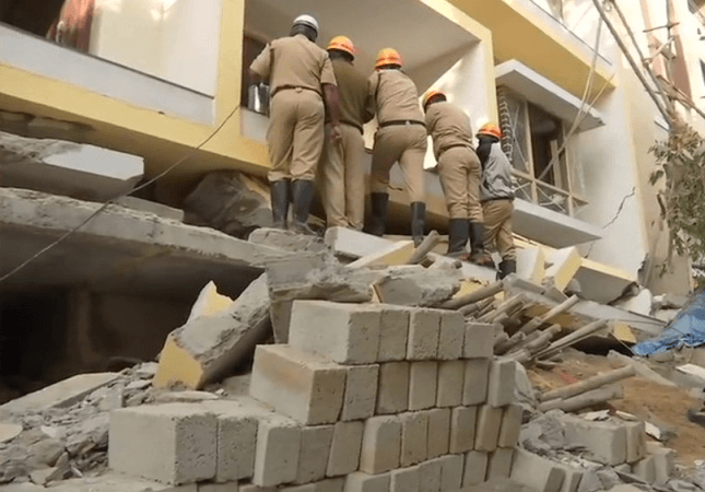 The adjoining building was also damaged in the accident. karnataka building collapse