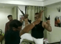 BJP MLA with guns