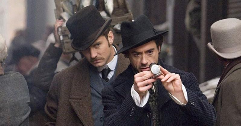 Jude Law and Robert Downey Jr in Sherlock Holmes Jude Law and Robert Downey Jr in Sherlock Holmes