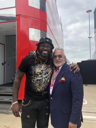 Gayle with Mallya Chris Gayle Vijay Mallya
