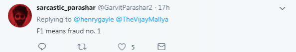 Chris Gayle Vijay Mallya Tweet