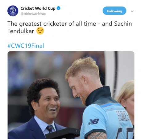 This was the tweet put out by World Cup's official Twitter handle World Cup tweet