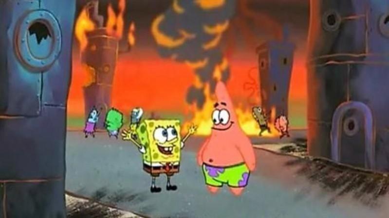 SpongeBob SquarePants and Patrick Stare SpongeBob SquarePants and Patrick Stare