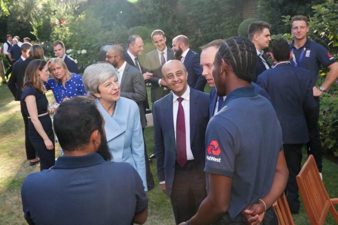 British PM interacts with England cricketers England cricket team British PM